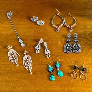 Earring loot. Plunder, jewelmint, large hoop earrings. All shown.